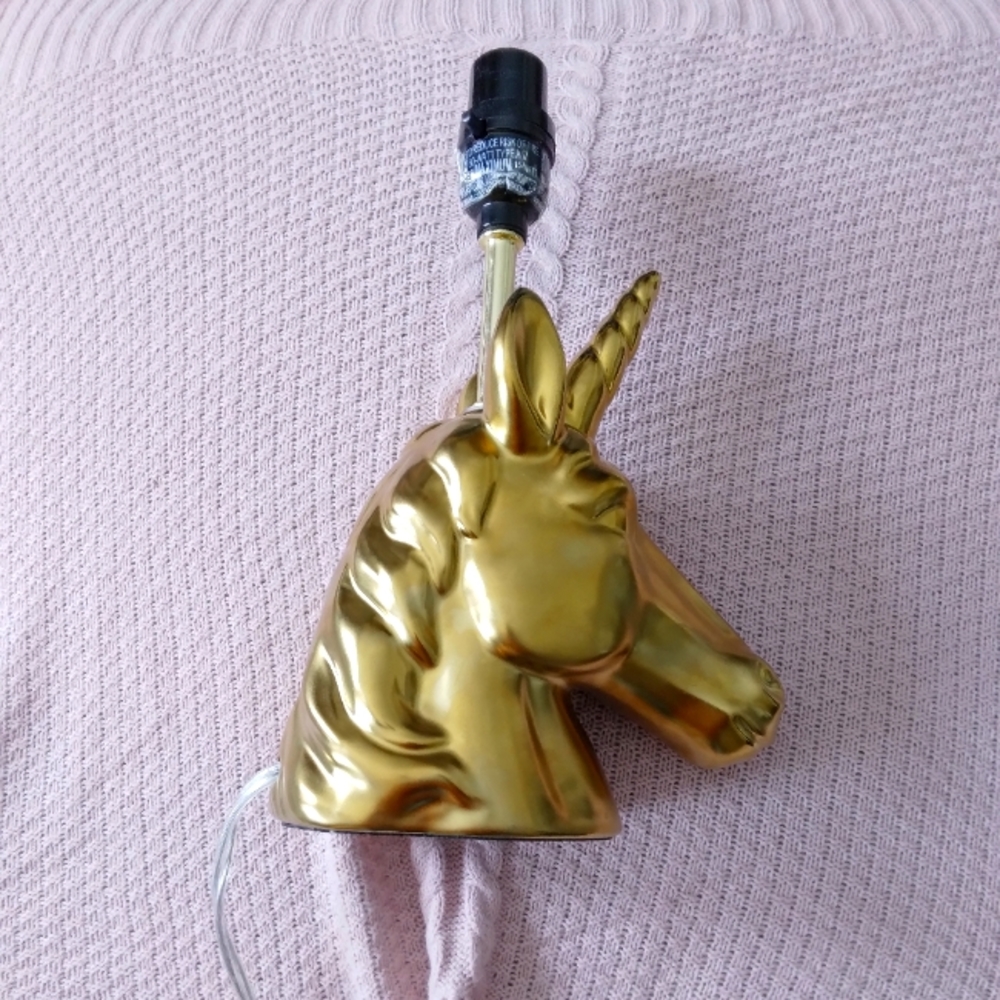 Brass Unicorn Head Lamp Stand From Target